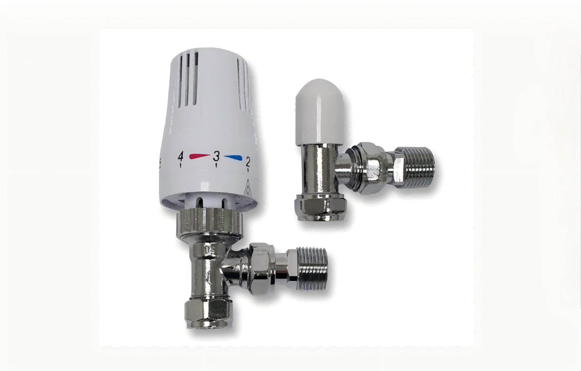 Thermostatic Radiator Valve Angled TRV & Lockshield 15 mm TRV SET - VCC Home