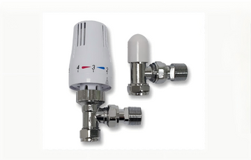 Thermostatic Radiator Valve Angled TRV & Lockshield 15 mm TRV SET - VCC Home