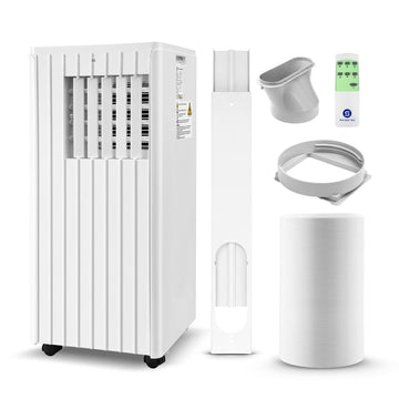 Portable Air Conditioner, 7000BTU, 3-in-1 auto-evaporative cooler with 2 fan speed, ideal for room of 20㎡, remote control & LED display