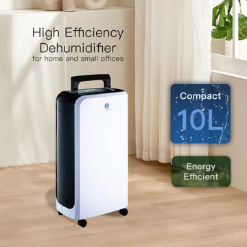 Compact dehumidifier for home and small offices, 10Litre/Day, smart compressor