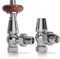 Traditional Thermostatic Angled TRV Radiator valves 1/2'' x 15mm Pack - VCC Home